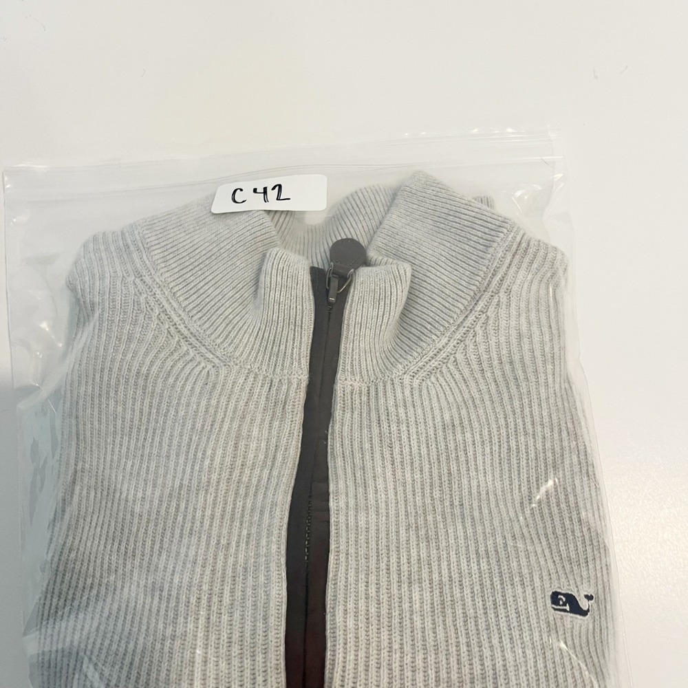 Vineyard Vines Mens Saltwater Quarter Zip Ribbed Sweater Preppy - Size XS - Picture 8 of 8